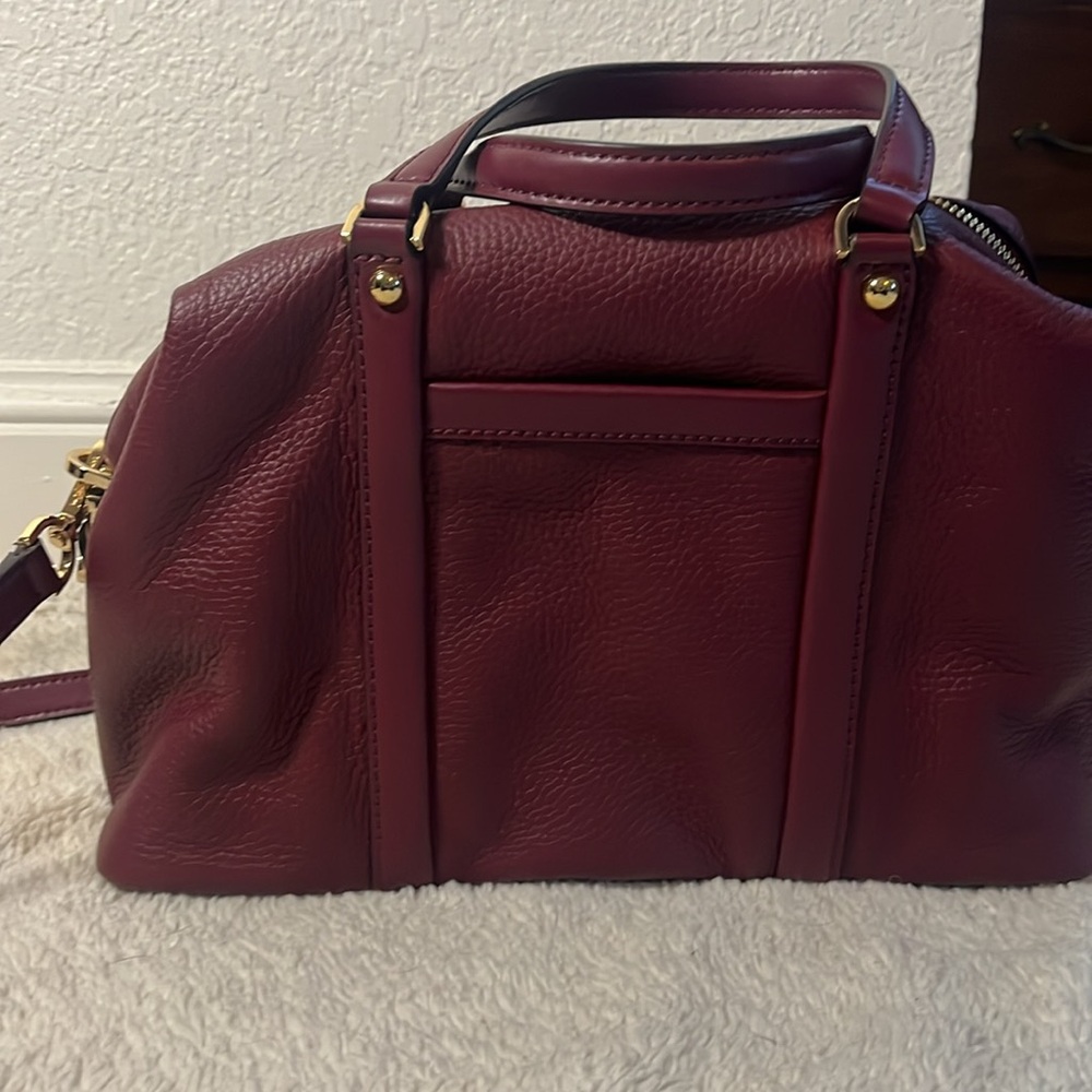 Michael Kors Beck Medium Leather Satchel Bag - Picture 6 of 11